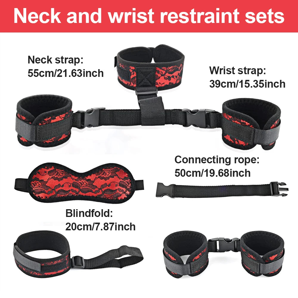 BDSM Adult SM Sex Restraint Handcuffs Slave Tools Bdsm Sexy Wrist To Ankle Cuffs Open Leg Hand Toys Bondage For Couples 18+