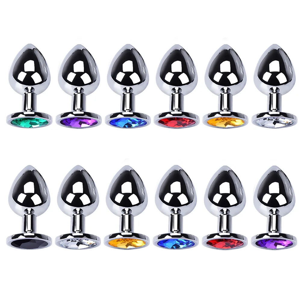Mini Round Shaped  Metal Stainless Smooth Steel Butt Plug