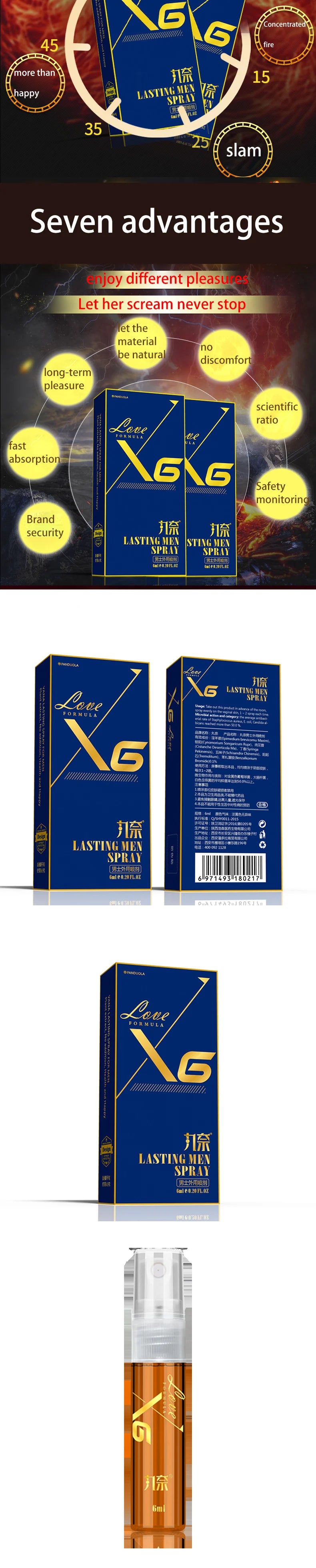 Sexual male delayed ejaculation spray male sexual function aphrodisiac erection enhancement penis spray delayed long-acting