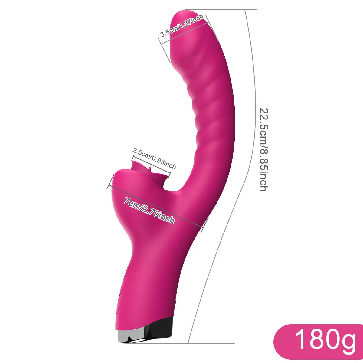 LuxeSensations Tongue Licking Vibrator - 2-in-1 Clitoral Stimulator with 20 Vibrating Speeds for Ultimate Pleasure