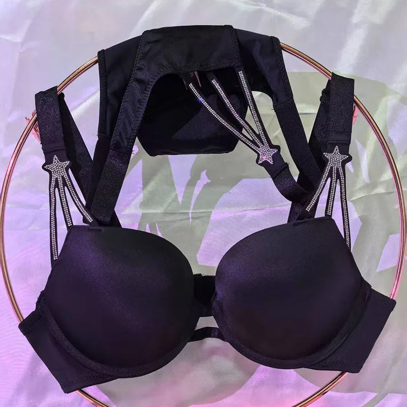 Sexy Shooting star Bra and  Fashion Thong Panties Set