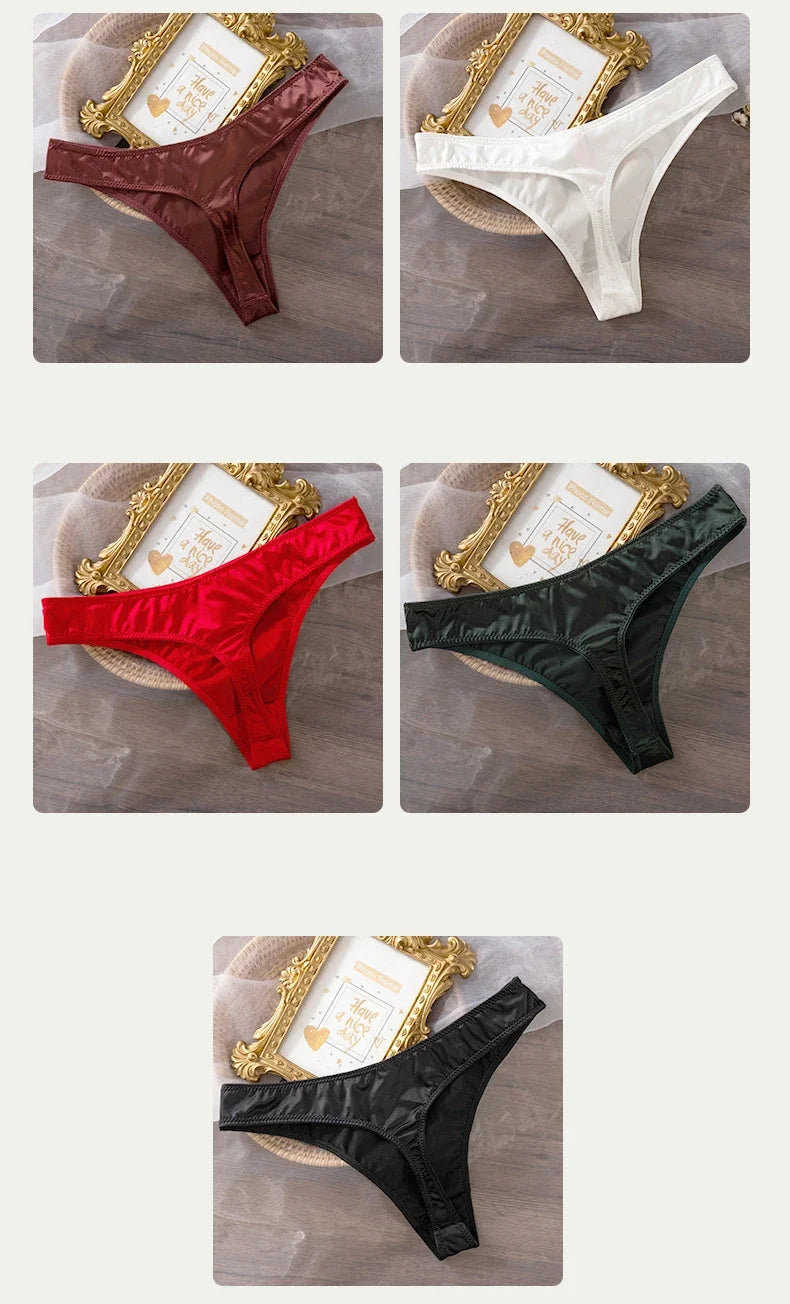Sexy Women Lace Thong Transparent Breathable Panties