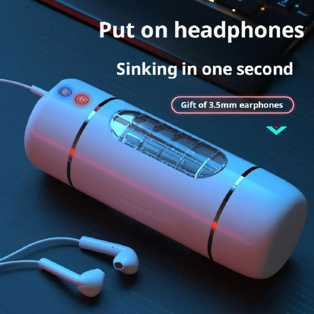 Automatic Male Masturbator 3D Textured Sucking Male Sex Toy Vibration Voice Sucking Vibration Penis Oral Machine Sex Toys