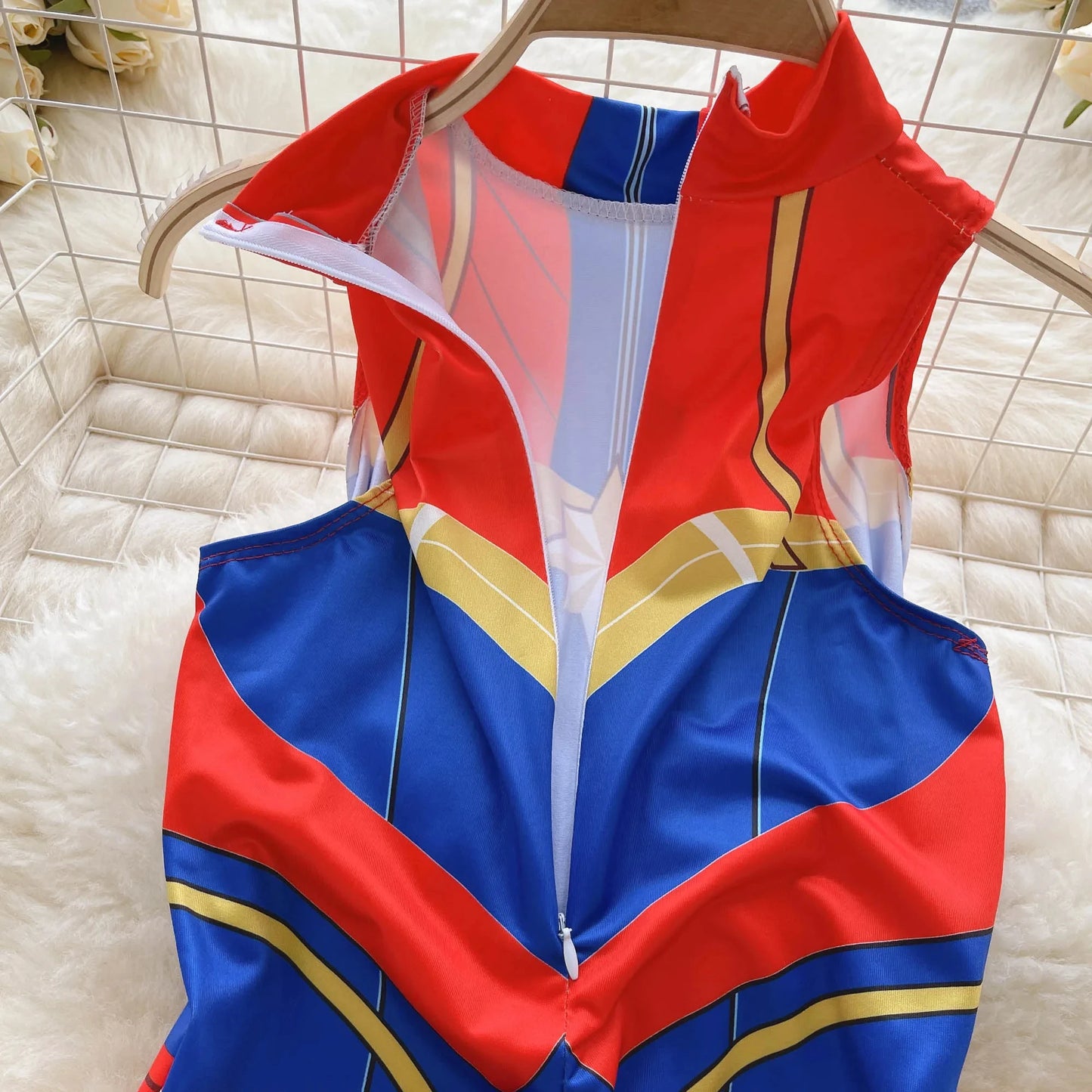 Vest Sexy Cosplay Jumpsuit Open Crotch Bodysuits Cute Skinny Swimsuits Print Playsuits Erotic Lingerie For Women Clothes Trend