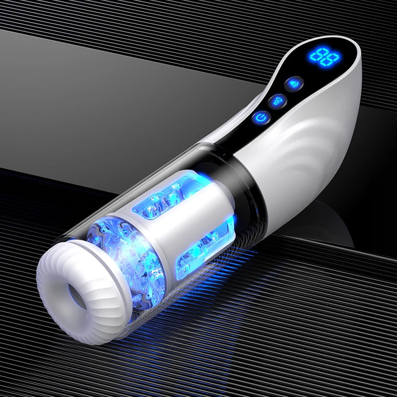 Navigation Male Masturbation Cup Piston Thrusting Rotating Sucking Moan Penis Stimulation Men Trainer Sex Toys for Men Adult 18+