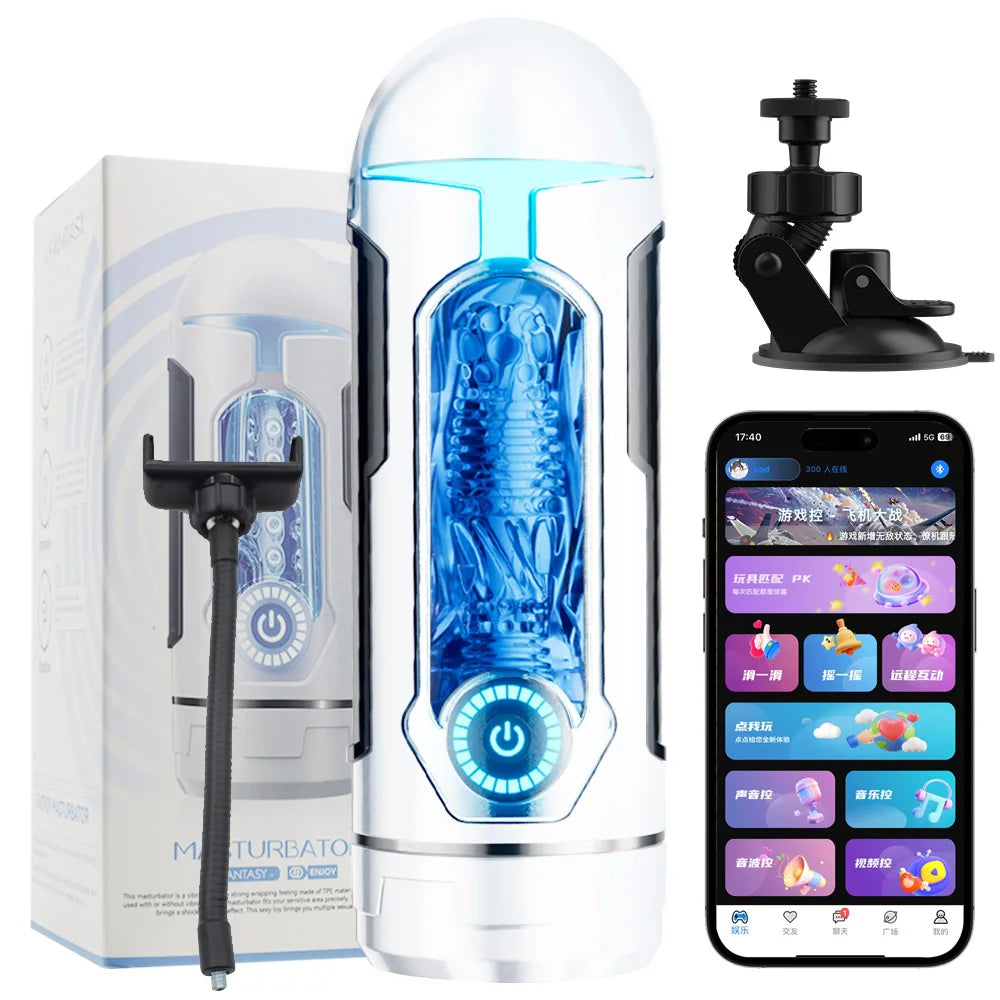 Automatic Male Masturbation Device, Sexual Toy, Penile Delayed Ejaculation Training Vibrator, Adult Sexual Toy for Male Couples