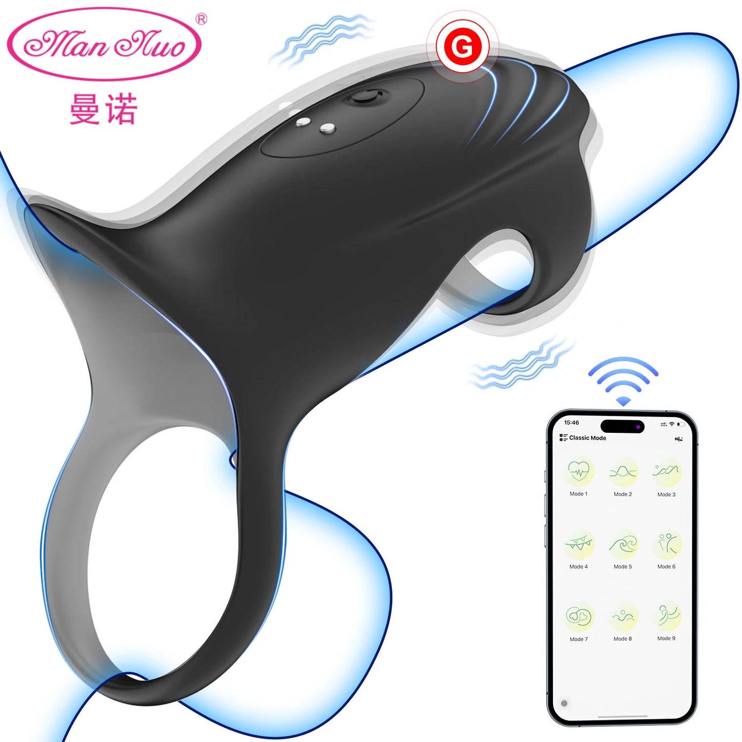 Adult Male Sex Toy Vibrating Penis Ring Delayed Ejaculation Cock Ring Vibrator Penis  Exercise Enlargement Sex Ring Couple Goods