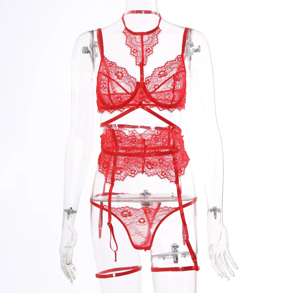 Bra Set Women's Underwear Erotic Lingerie Three-piece Bra And Panties Sets