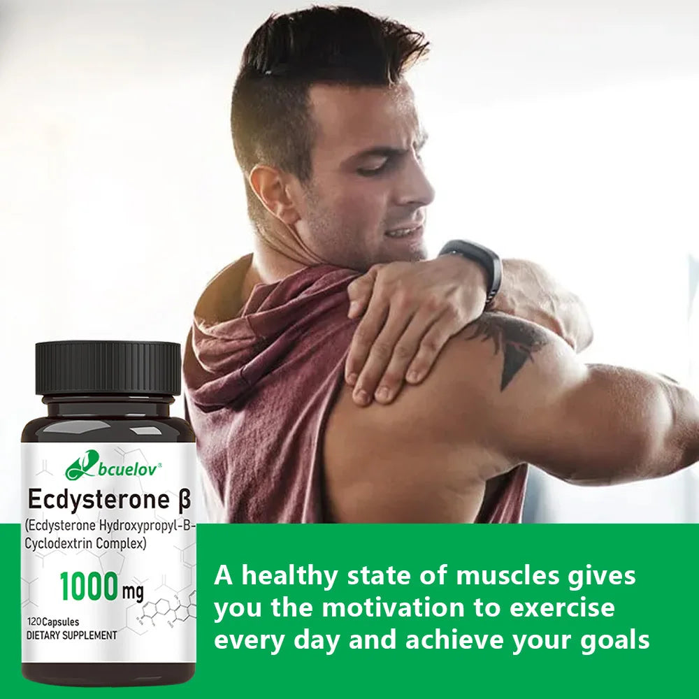 Ecdysterone Supplement 1000 mg - Enhanced Energy Levels,Increased Muscle Strength, 30/60/120 Capsules
