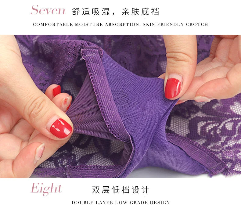Lace Push-up Bra and Thin Panty set