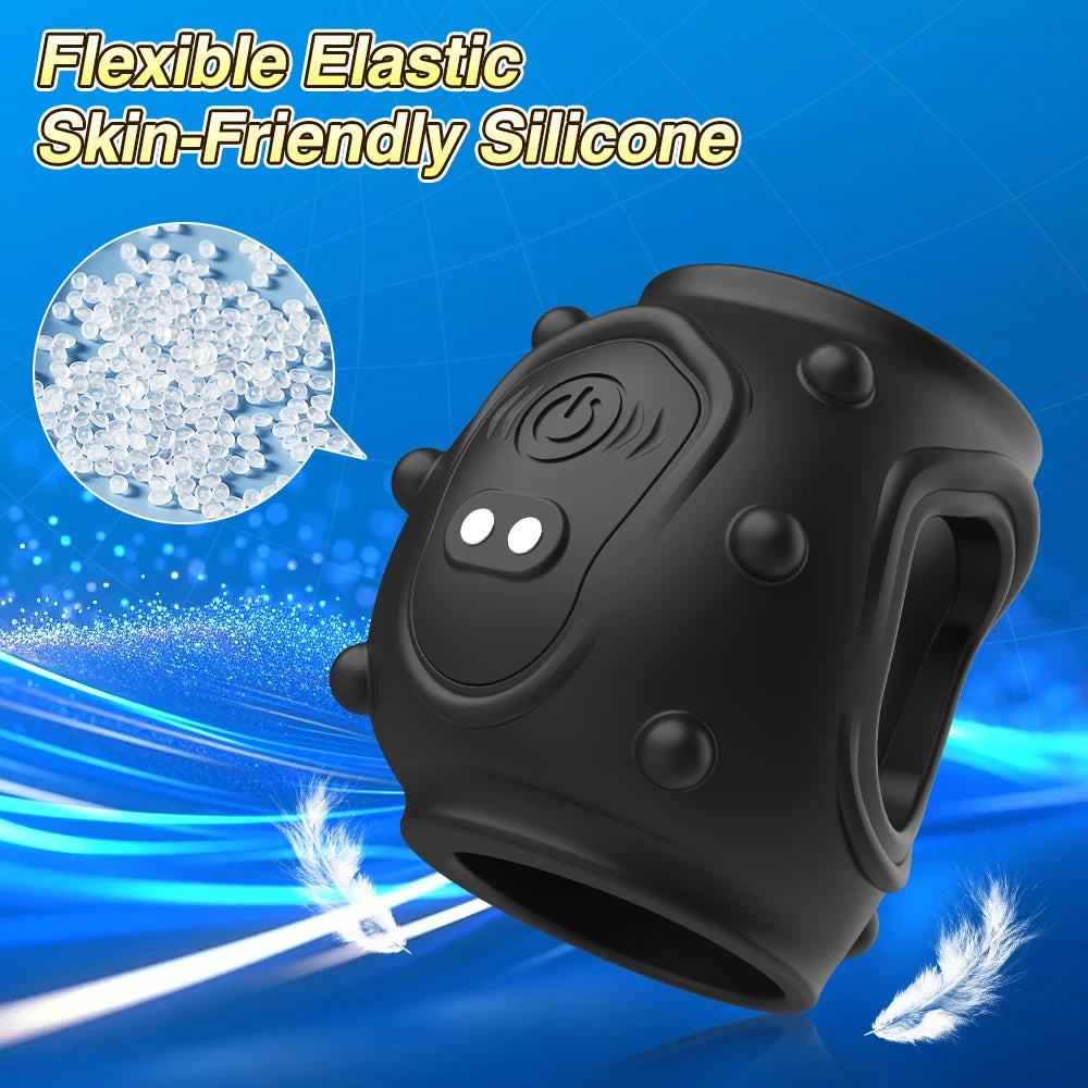 Adult Male Sex Toy Vibrating Penis Ring Delayed Ejaculation Cock Ring Vibrator Penis  Exercise Enlargement Sex Ring Couple Goods