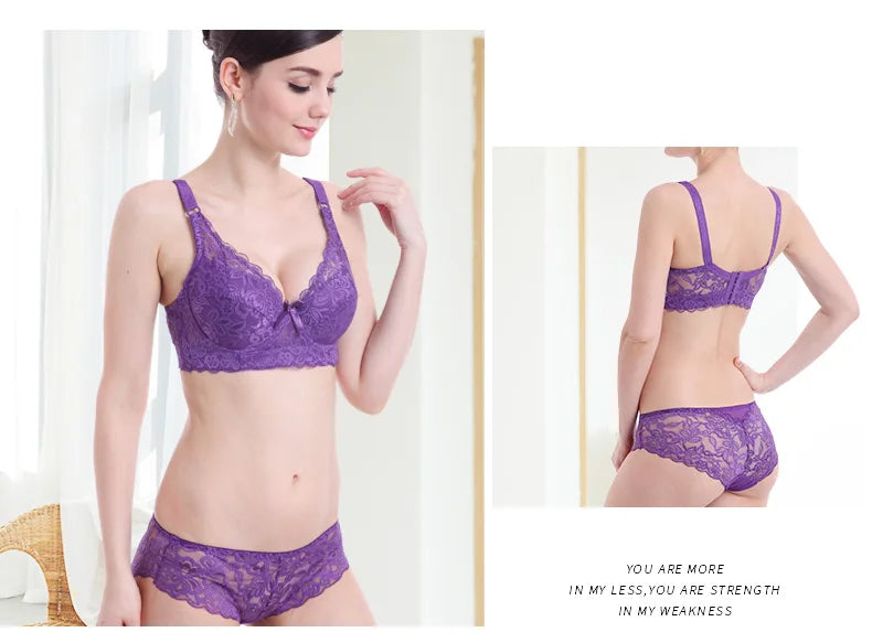 Lace Push-up Bra and Thin Panty set