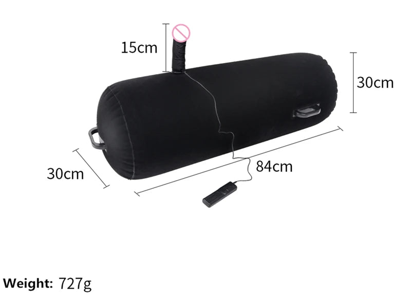 Inflatable Love Pillow with Vibrating Dildo - Easy Storage for Couples' Fun