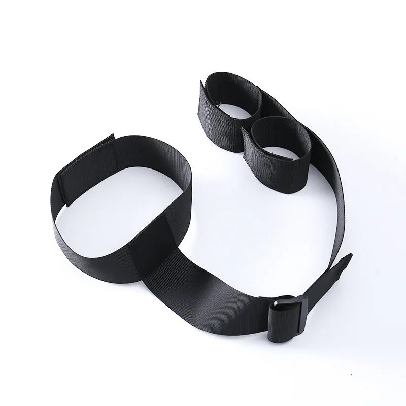 Handcuffs Bondage Set Bed BDSM Bondage Restraint Strap System Adults Wrists & Ankle Cuffs Erotic Sex Toy for Woman Couples Slave
