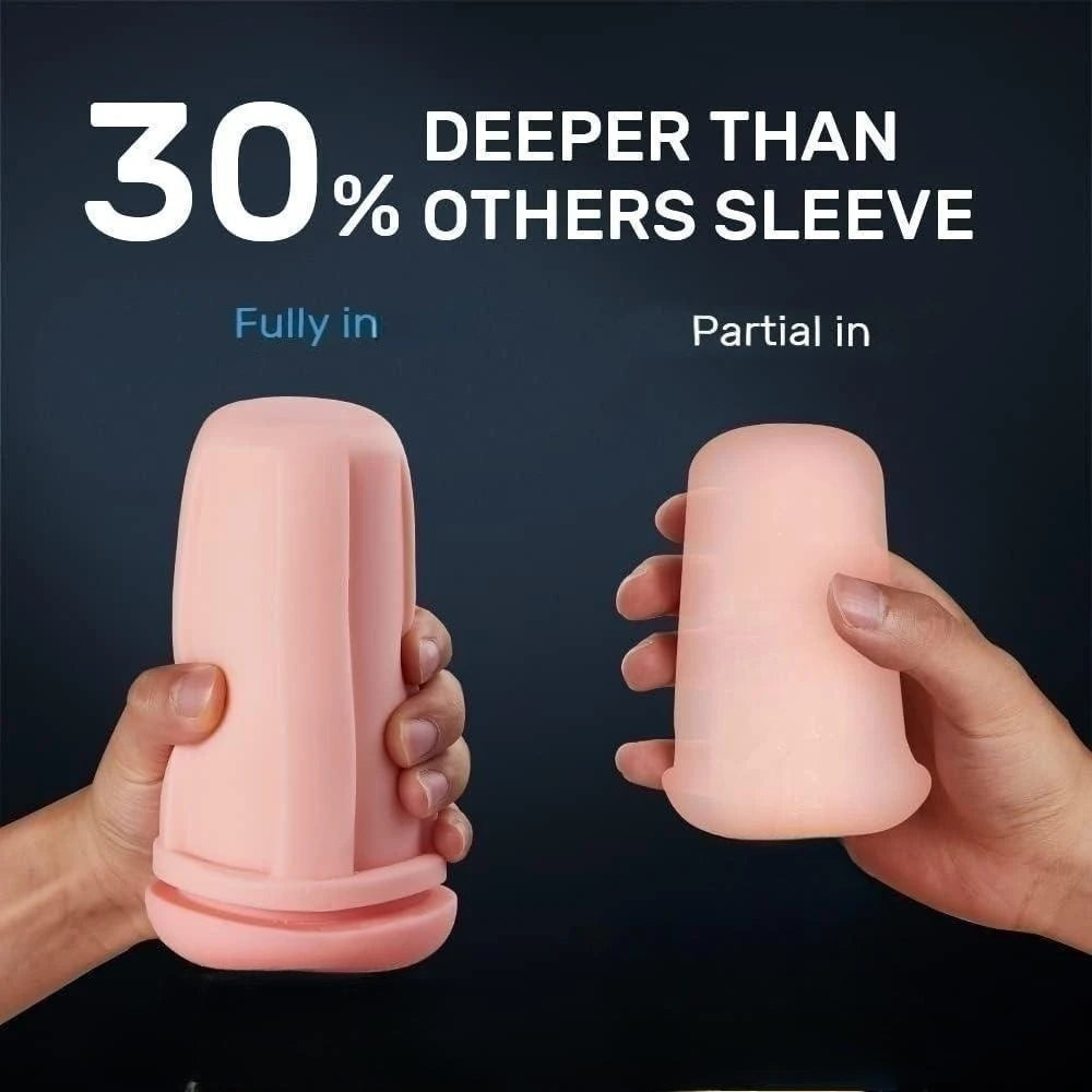 Male penis sexual massage masturbator, with a real external lip simulation channel and a portable thermos design