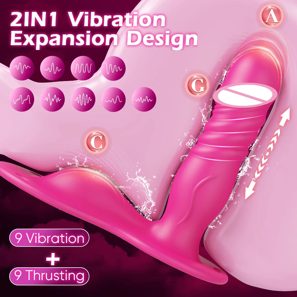 Blissful Pleasure Wearable Vibrator for Couples - Thrusting G-Spot & Clitoral Stimulation