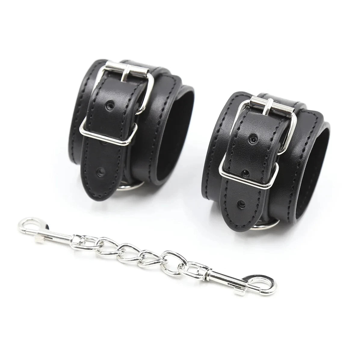 Leather Handcuffs BDSM Bondage Restraint Flirting Slave Exotic Accessories Toys For Couple Games Handcuff&amp  Ankle Cuffs Adult