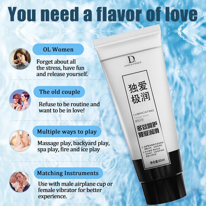 Water-based Lube Oil Gay Lubricants for Sex Anal Lubricant for Session 8/20/60ml Lubricsate Anal SexToys Vagina Tightening Gel