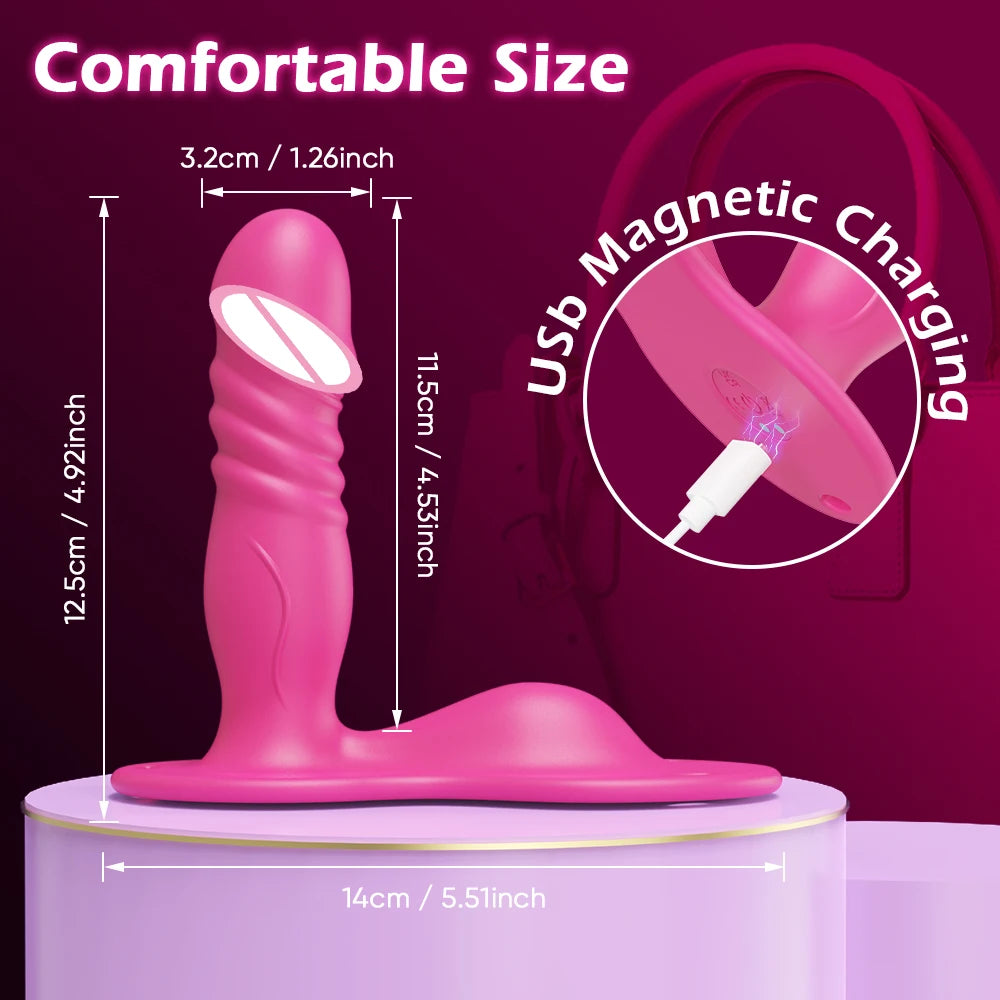 Blissful Pleasure Wearable Vibrator for Couples - Thrusting G-Spot & Clitoral Stimulation