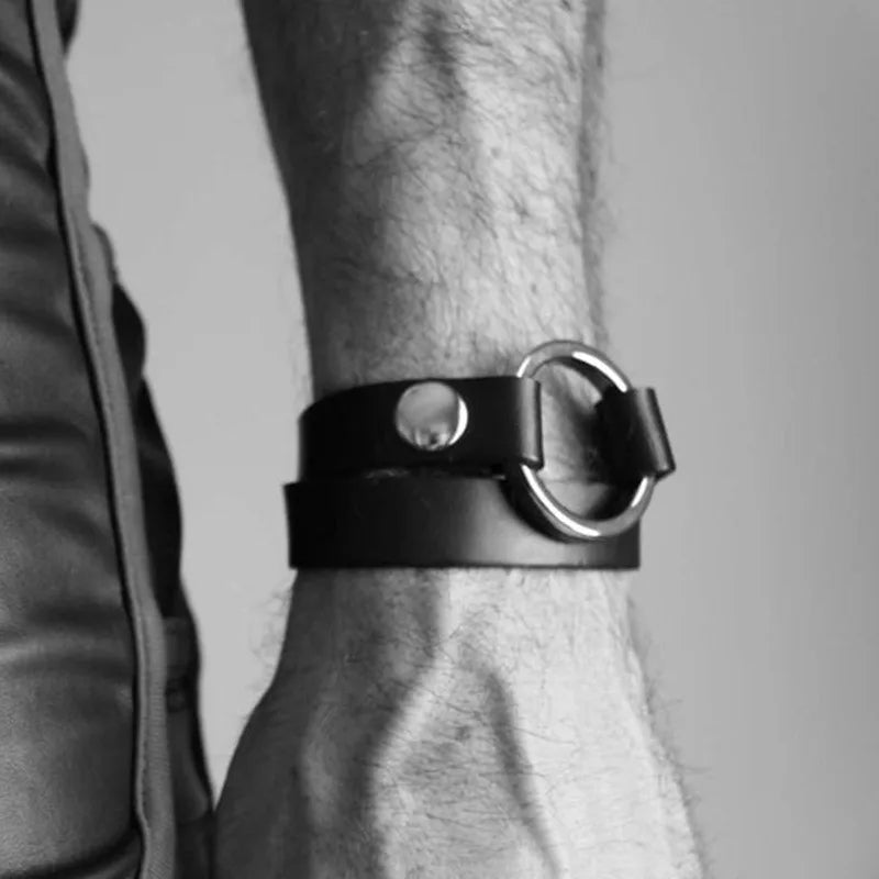 Goth Bdsm Neck Hand Bondage PU Leather Body Harness Sexy Men Gay Bdsm Harness Belt Fetish  Erotic Costume Adult Sex Accessories