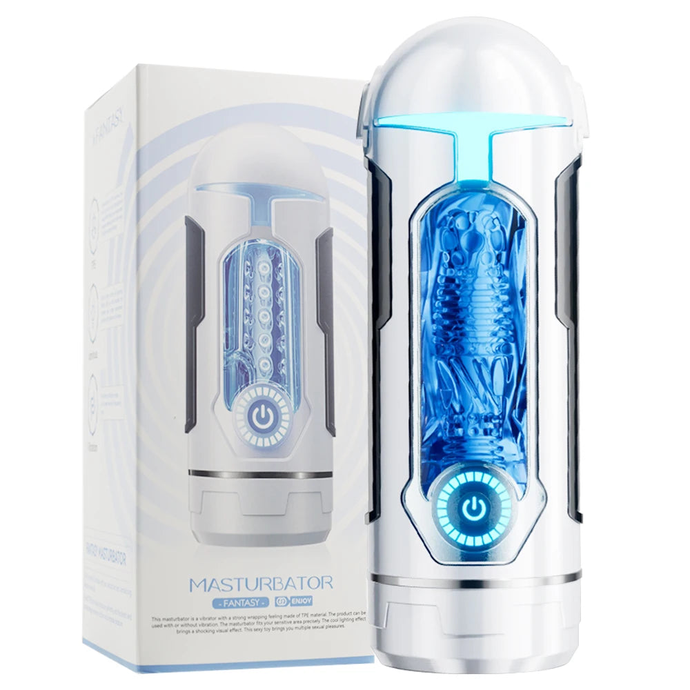 Automatic Male Masturbation Device, Sexual Toy, Penile Delayed Ejaculation Training Vibrator, Adult Sexual Toy for Male Couples