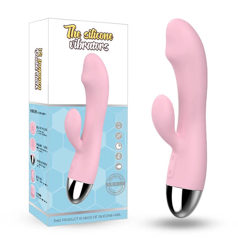 Vibrant Bliss Dual-Ended AV Vibrator - Body-Friendly Silicone, Multi-Speed & USB Rechargeable