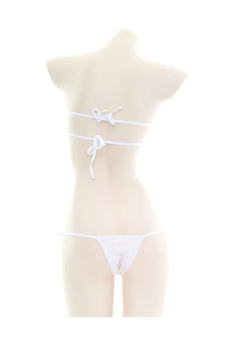 Sexy Lingerie Anime Cos Fun Sexy Underwear Black Lolita Sleepwear Three-point Women's Sexy Cosplay Cute Maid Uniform Bikini Cat