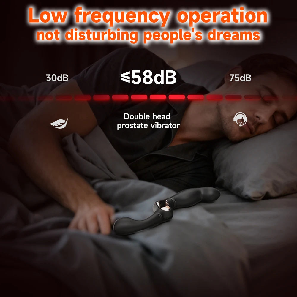 Male Anal Sex Toys Prostate Massager Vibrator for Men Gay Tapping Vibrating Curved Anal Dildo Butt Plug for Men Women Couples