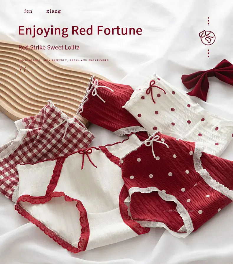 Polka dots and Gingham Cotton Panties