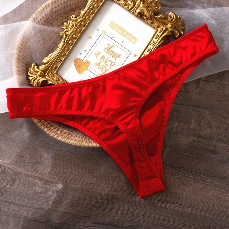 Sexy Women Lace Thong Transparent Breathable Panties