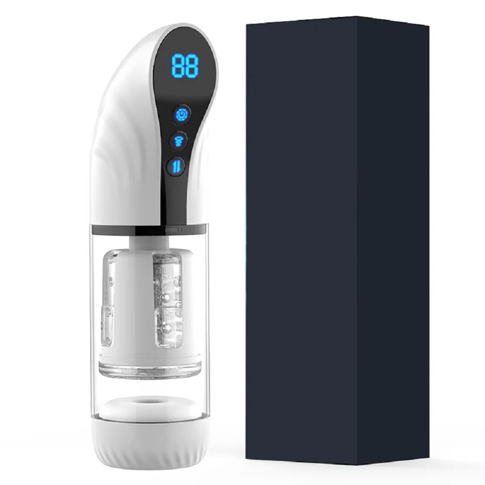 Navigation Male Masturbation Cup Piston Thrusting Rotating Sucking Moan Penis Stimulation Men Trainer Sex Toys for Men Adult 18+