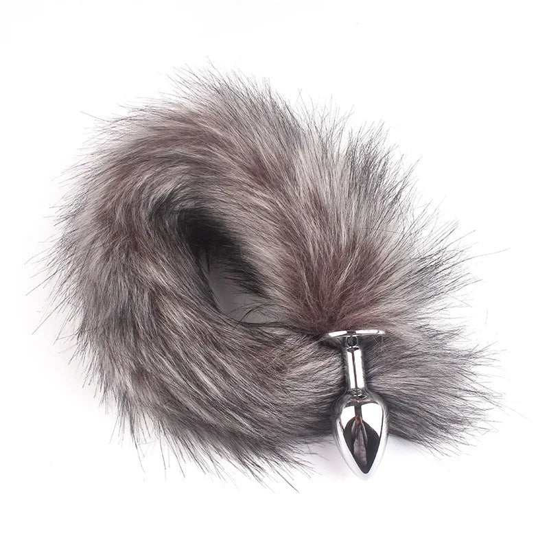 Anal Plug Metal Long Tail Anal Toys Sexy Fox Tail