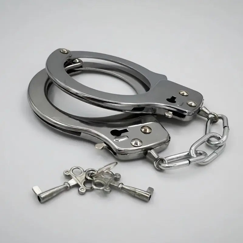 Thickened Sexy Handcuffs Metal Bondage Props for Couple Flirting Training Alternative Toys for Enhanced Play