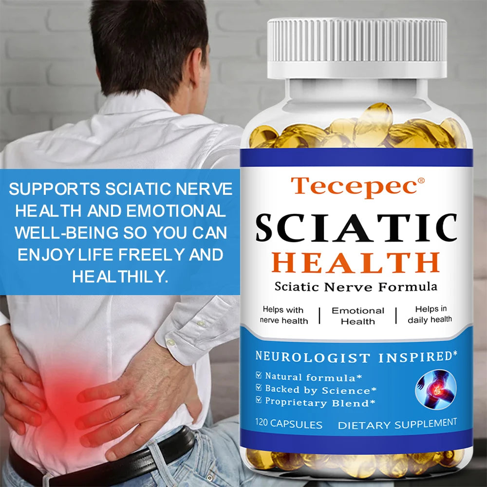 Sciatic Nerve Health Support Supplement - with Vitamin B Complex, Alpha Lipoic Acid,Strengthens Muscles & Increases Endurance