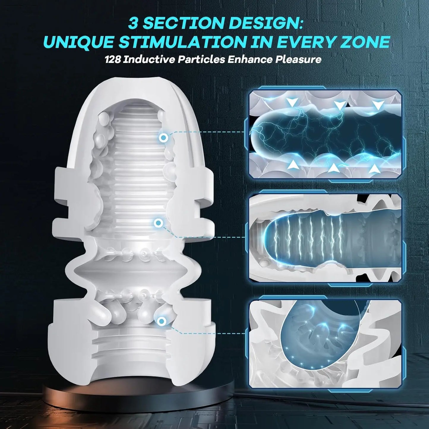Male Masturbator Mens Sex Toys - Penis Pump Sex Toy for Men, APP Control Adult Toys Pocket Pussy 3D Male Stroker, Visual Blowjob