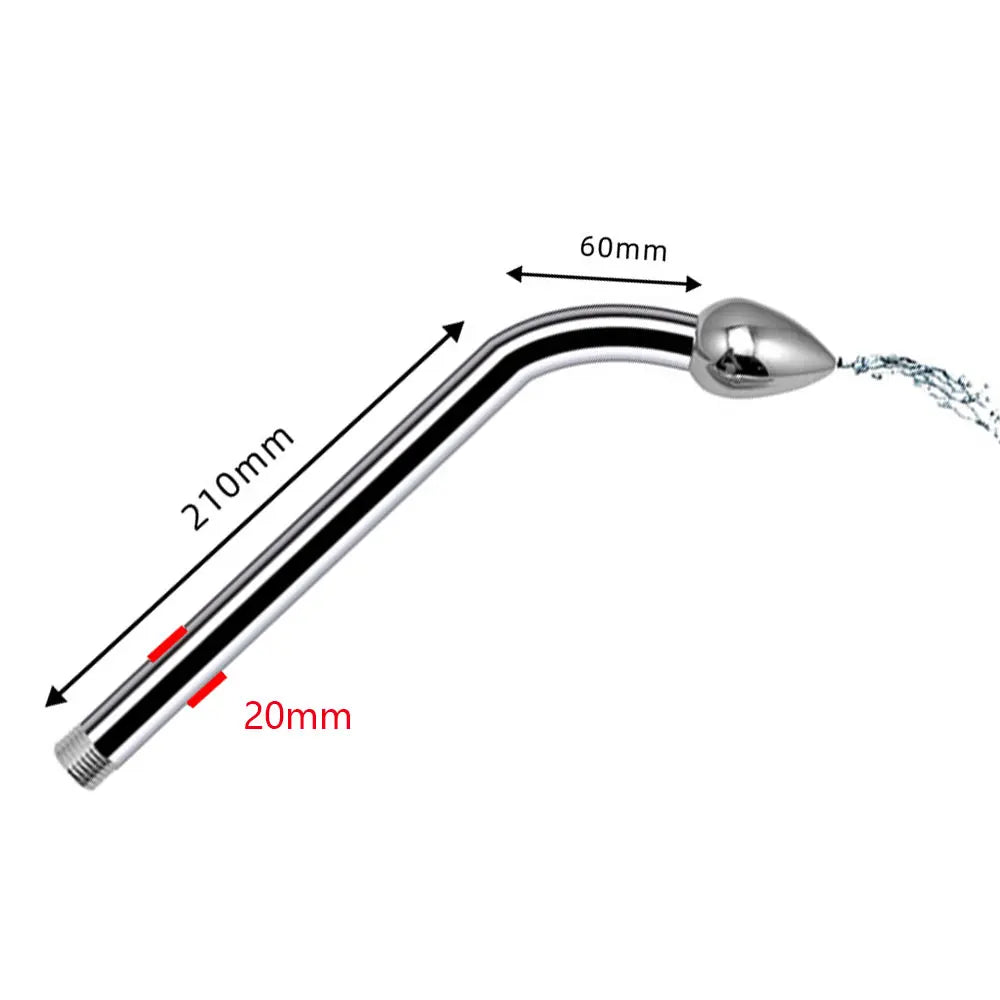 Anal Washer Shower Nozzle Enema Cleaning Metal Vaginal Wash Douche