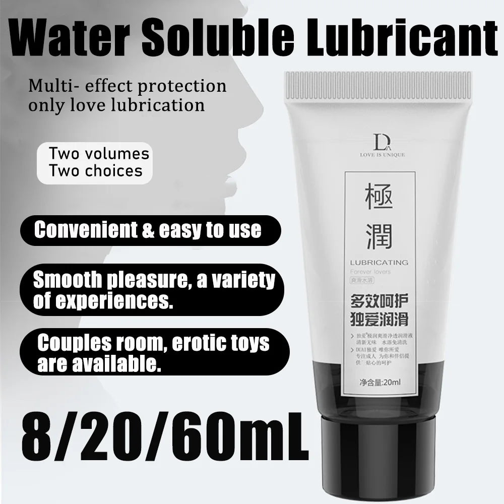 Water-based Lube Oil Gay Lubricants for Sex Anal Lubricant for Session 8/20/60ml Lubricsate Anal SexToys Vagina Tightening Gel