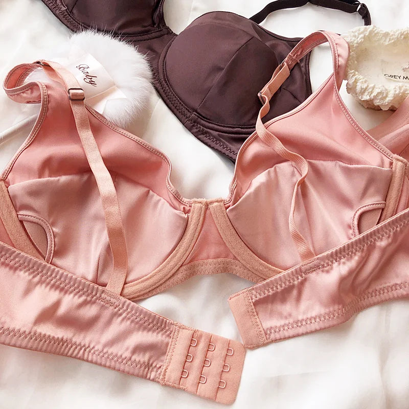 Silk Comfort Push Up Bra Set and Panties Set