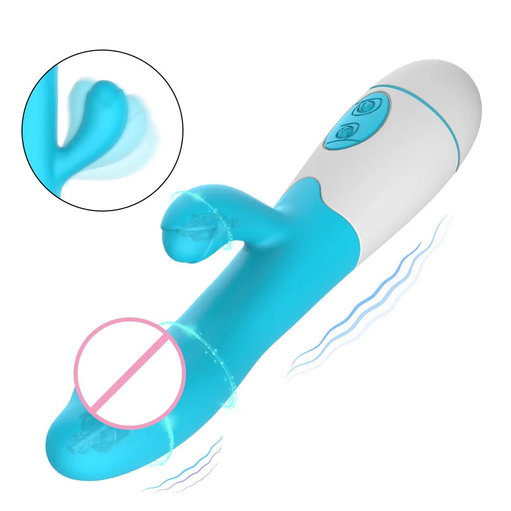 Wild Bliss Dual-Action Rabbit Vibrator - 30 Frequency G-Spot & Anal Massage for Ultimate Pleasure