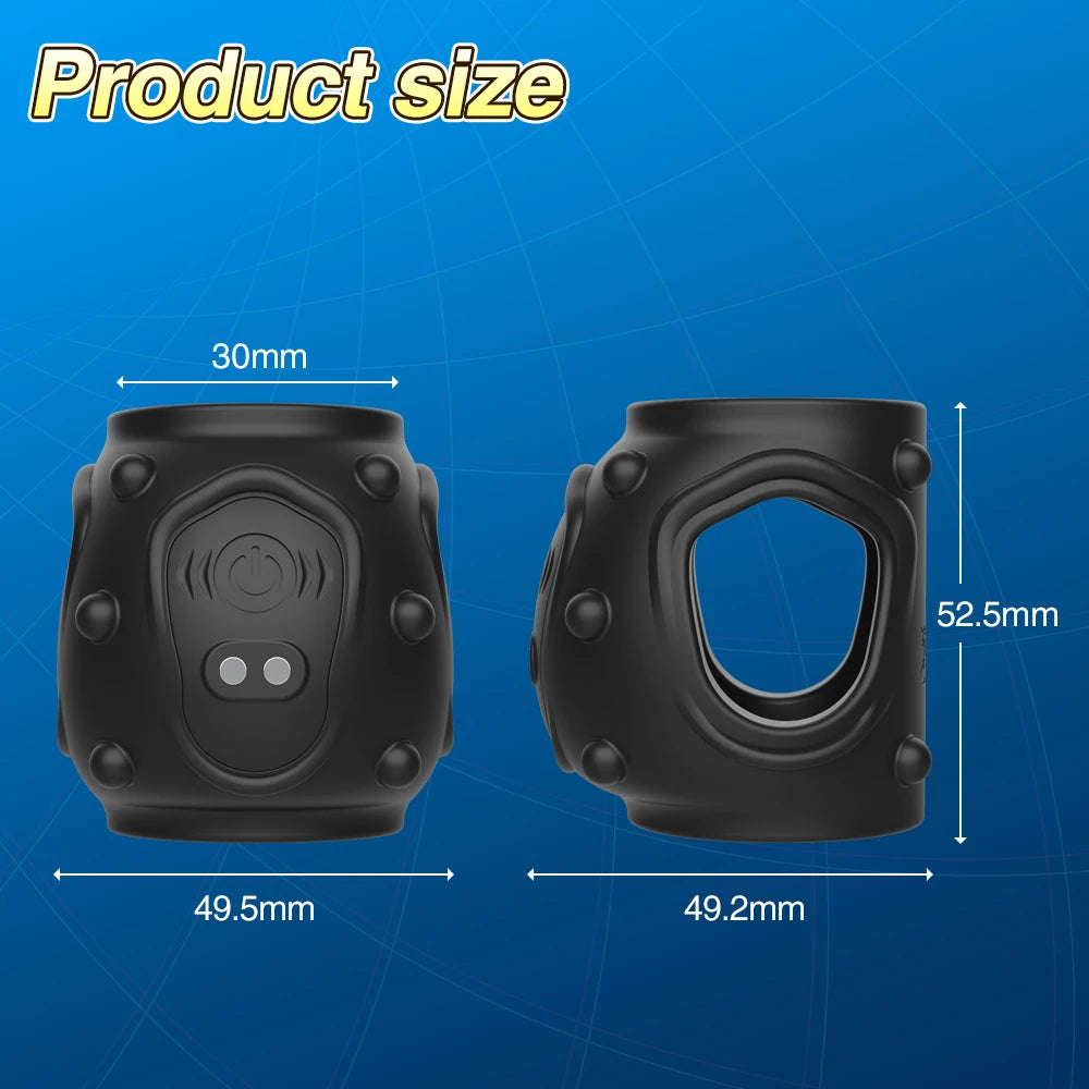 Adult Male Sex Toy Vibrating Penis Ring Delayed Ejaculation Cock Ring Vibrator Penis  Exercise Enlargement Sex Ring Couple Goods