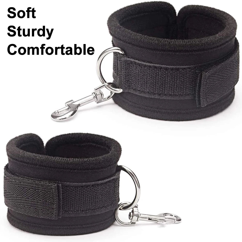 BDSM Adult SM Sex Restraint Handcuffs Slave Tools Bdsm Sexy Wrist To Ankle Cuffs Open Leg Hand Toys Bondage For Couples 18+
