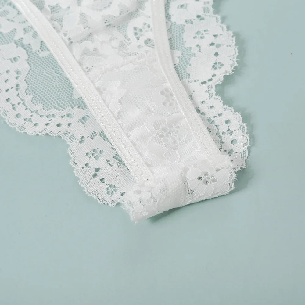 Bra and Panty Set with a Thong and Push-up