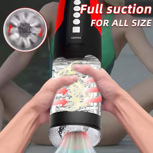 Male Masturbator Penis Pump sex Toys Vacuum Pump 7 Thrusting Rotating Vibrating Sucking Licking  Adult Toys Mens Sex Toys Pumps