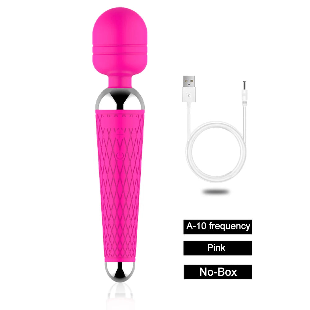 10 Speed Magic Wand Anal Clitoris Stimulator Wireless Vibrator