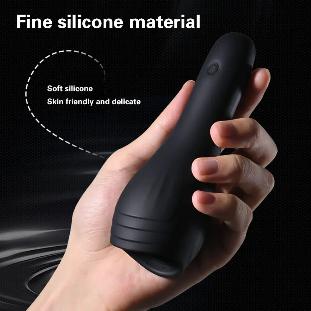Male Tongue Licking Penis Masturbator Blowjob Orgasm Masturbation Trainer Glans Massager Vibrator Endurance Sex Toy for Men 18+