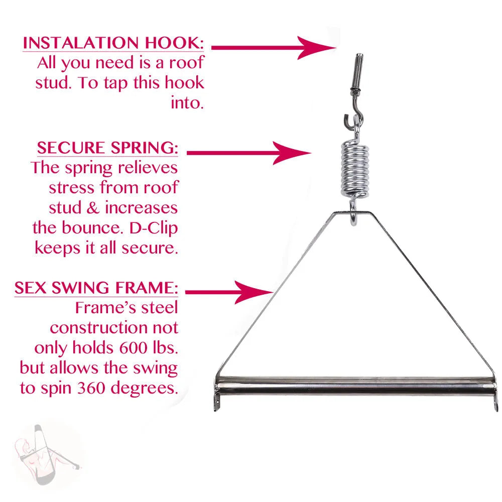 Sensual Bliss Metal Tripod Sex Swing - Elevate Your Pleasure with Couples' BDSM Experience