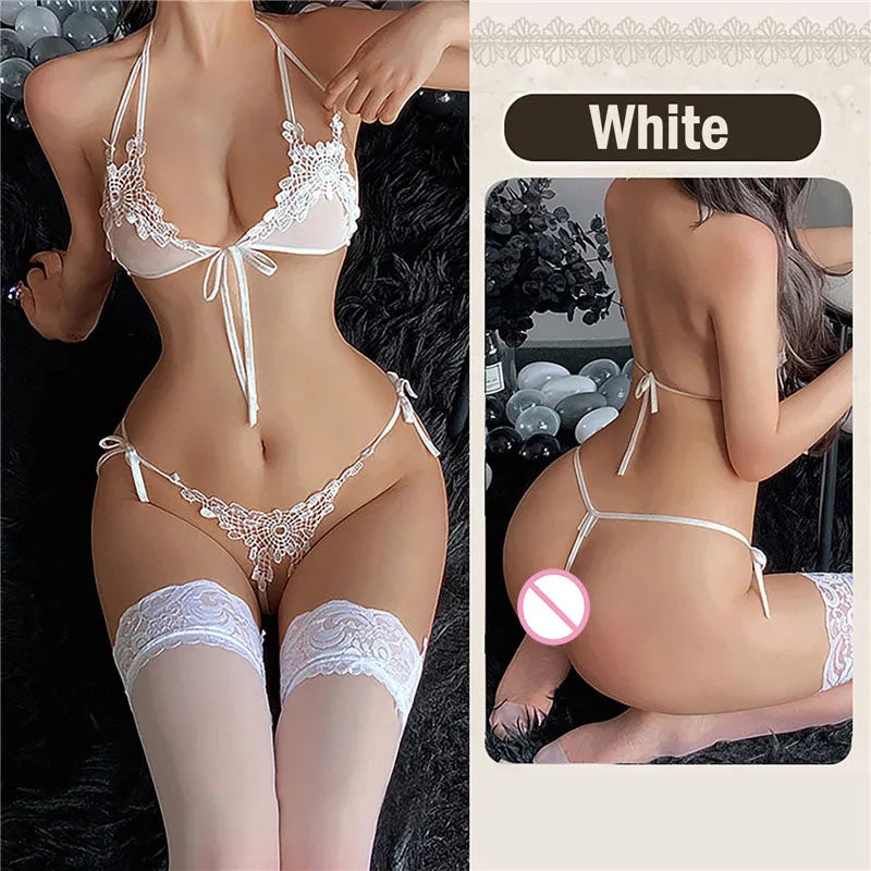 Lingerie Sexy Lace Bra & Thong Set - 2-Piece