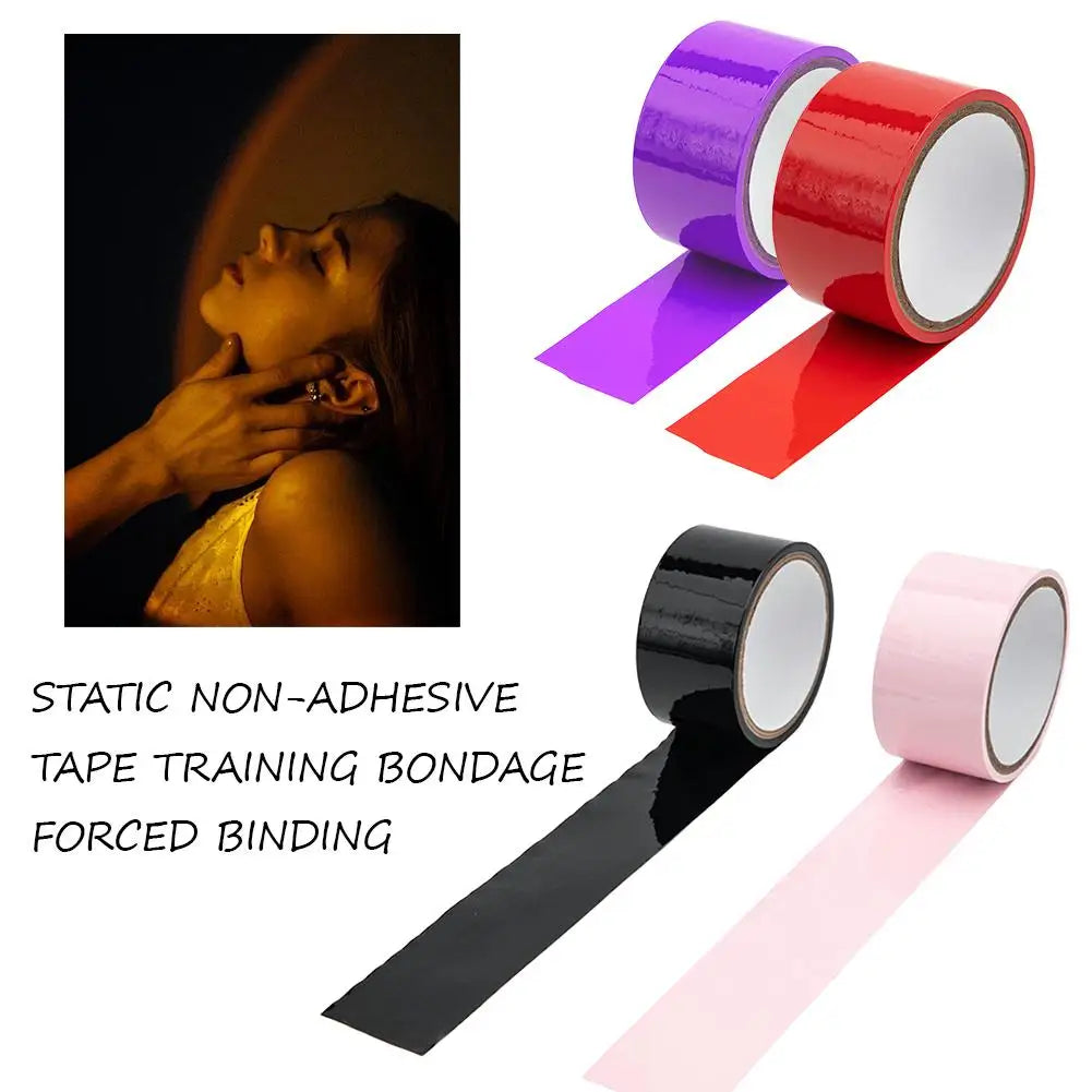BDSM Handcuff Fetish Tape SM Slave Bondage Sex Toy Couple Body Restraint Electrostatic Tapes Self Adhesive Sex Tape Adult Toys