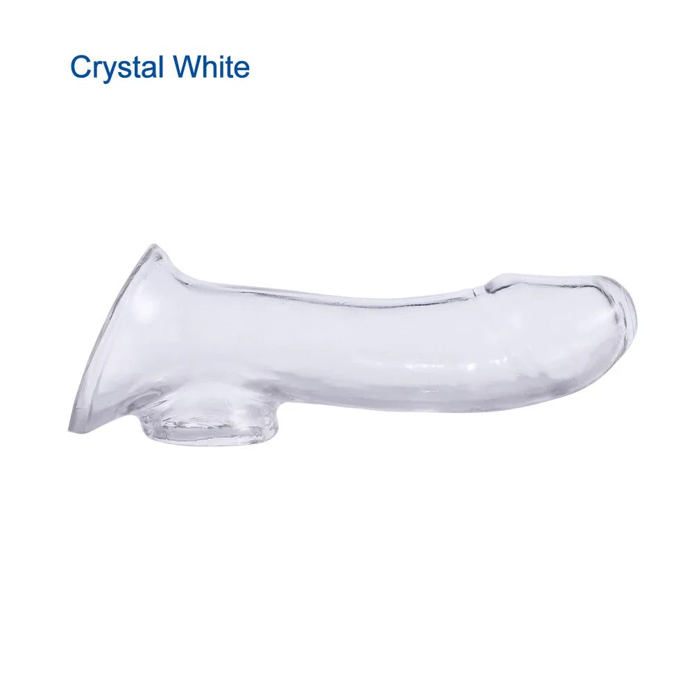 Male Masturbator Penis Delay Sleeve Erectile Enhancer High Elastic and Safer Condoms Sex Toy for Couple Erotic Sex Toys