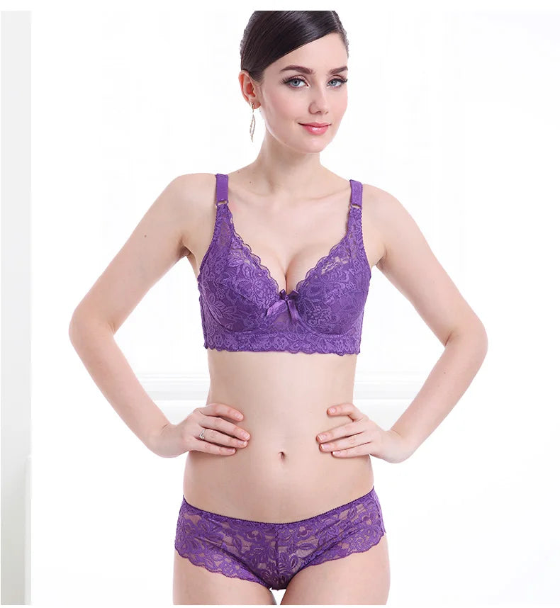 Lace Push-up Bra and Thin Panty set